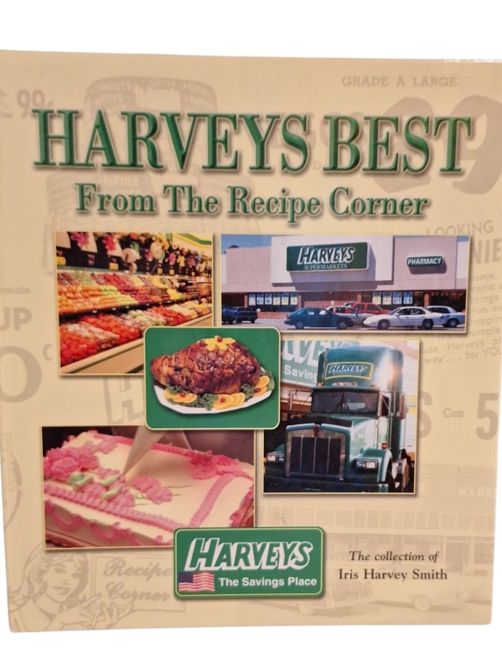 Harveys Best Cookbook Cover in Green and Cream